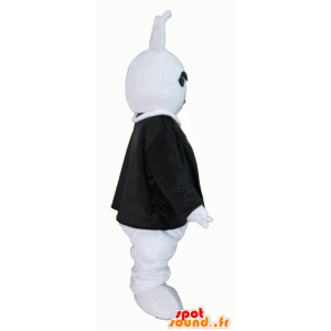 Hvid kanin maskot, klædt i et meget elegant kostume - Spotsound