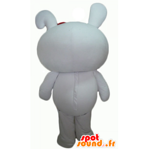 Mascot grande coelho branco gigante com bochechas rosadas - MASFR23298 - coelhos mascote