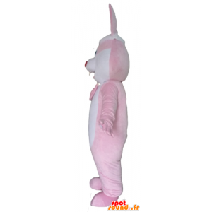 Pink and white rabbit mascot, giant - MASFR23301 - Rabbit mascot