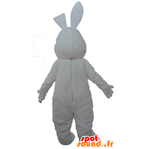 Mascotte grande coniglio bianco e rosso, carino e attraente - MASFR23302 - Mascotte coniglio