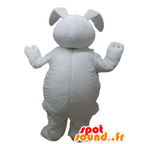 Big white rabbit mascot, plump and cute - MASFR23304 - Rabbit mascot