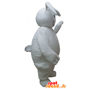 Grande mascotte coniglio bianco, paffuto e carino - MASFR23304 - Mascotte coniglio