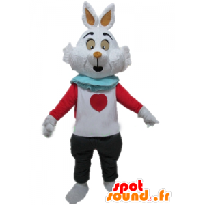Wit konijntje mascotte, Alice in Wonderland - MASFR23307 - Mascot konijnen