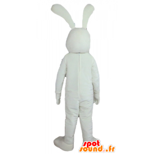 Mascotte de grand lapin blanc et rose, très amusant - MASFR23309 - Mascotte de lapins