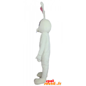 Mascote grande coelho branco e rosa, divertimento - MASFR23309 - coelhos mascote