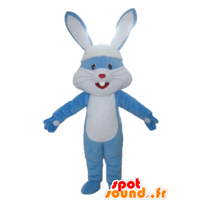 Giant rabbit mascot, blue and white with big ears - MASFR23311 - Rabbit mascot