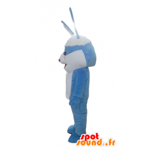 Gigantiske kanin maskot, blå og hvit med store ører - MASFR23311 - Mascot kaniner