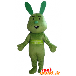 All green, funny and original rabbit mascot - MASFR23312 - Rabbit mascot