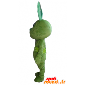 All green, funny and original rabbit mascot - MASFR23312 - Rabbit mascot