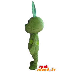 Mascotte de lapin tout vert, drôle et original - MASFR23312 - Mascotte de lapins
