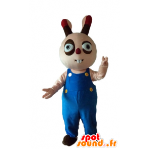 Mascotte de lapin beige et marron, dodu, rond et mignon - MASFR23314 - Mascotte de lapins