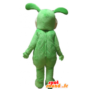 Mascotte de lapin vert et beige, tout doux et mignon - MASFR23315 - Mascotte de lapins