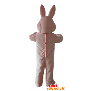 Mascota de conejo rosa con una camisa y un nudo mariposa - MASFR23319 - Mascota de conejo