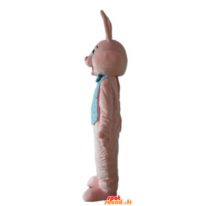 Mascota de conejo rosa con una camisa y un nudo mariposa - MASFR23319 - Mascota de conejo
