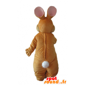 Mascotte de lapin marron et blanc, doux et élégant - MASFR23321 - Mascotte de lapins