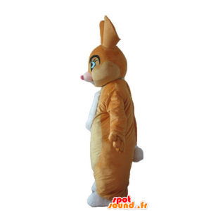 Brown und weißes Kaninchen Maskottchen, weich und elegant - MASFR23321 - Hase Maskottchen