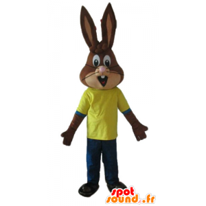 Mascot Quicky beroemde bruin konijn Nesquik - MASFR23323 - Celebrities Mascottes