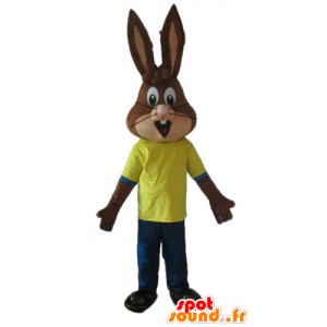 Mascot Quicky berømte brun kanin Nesquik - MASFR23323 - kjendiser Maskoter
