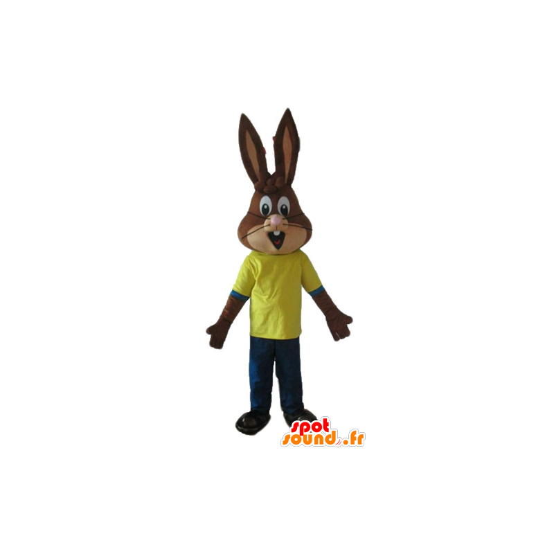 Mascotte de Quicky, célèbre lapin marron de Nesquik - MASFR23323 - Mascottes Personnages célèbres