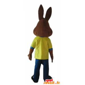 Mascot Quicky famosa Nesquik coelho marrom - MASFR23323 - Celebridades Mascotes