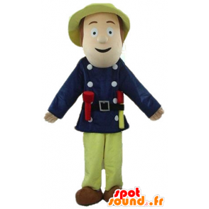 Man mascot, an explorer with a large hat - MASFR23332 - Human mascots
