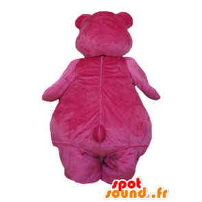 Large pink and white bear mascot, plump and cute - MASFR23336 - Bear mascot