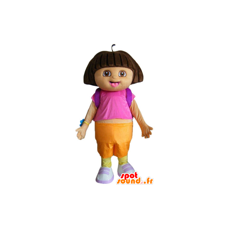 Mascot Dora the Explorer, daughter of famous cartoon - MASFR23337 - Mascots Dora and Diego