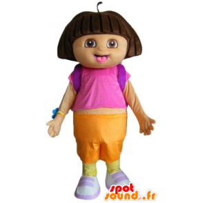 Maskotti Dora, kuuluisa sarjakuva tyttö - MASFR23337 - Dora ja Diego Mascots