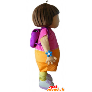 Mascot Dora the Explorer, daughter of famous cartoon - MASFR23337 - Mascots Dora and Diego