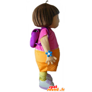Mascot Dora the Explorer, menina famoso desenho animado - MASFR23337 - Dora e Diego Mascotes
