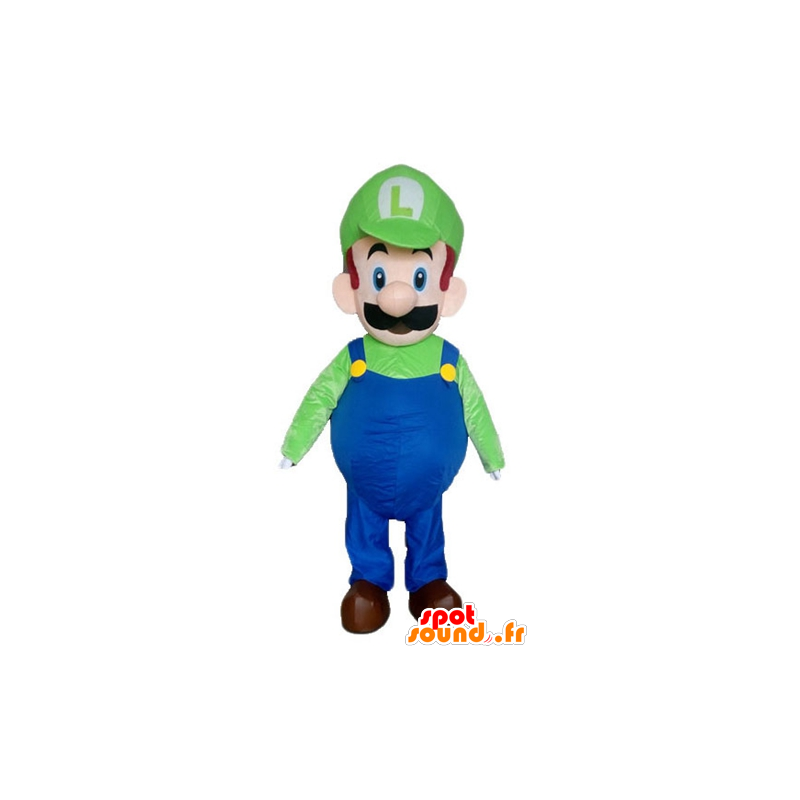 Mascotte de Luigi, célèbre personnage de jeu vidéo - MASFR23345 - Mascottes Mario