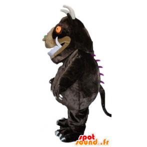 Mascot grande monstro marrom com dentes grandes - MASFR23347 - mascotes monstros