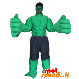 Mascot Hulk famoso personagem verde Marvel - MASFR23349 - Celebridades Mascotes
