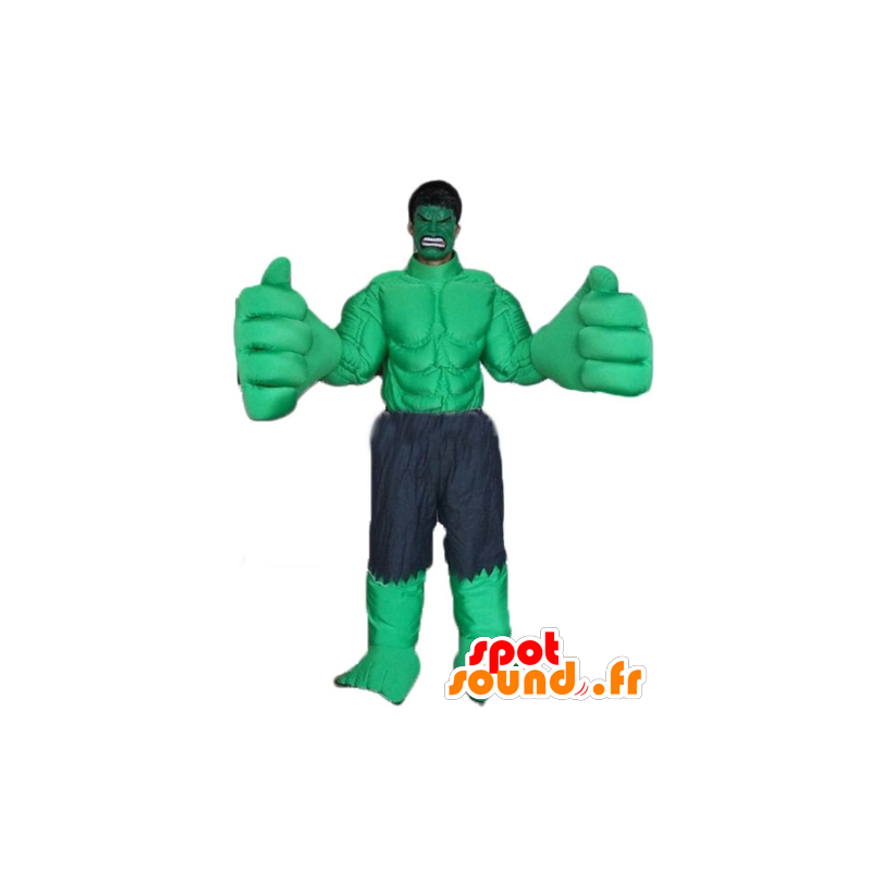 Mascot Hulk famoso personagem verde Marvel - MASFR23349 - Celebridades Mascotes