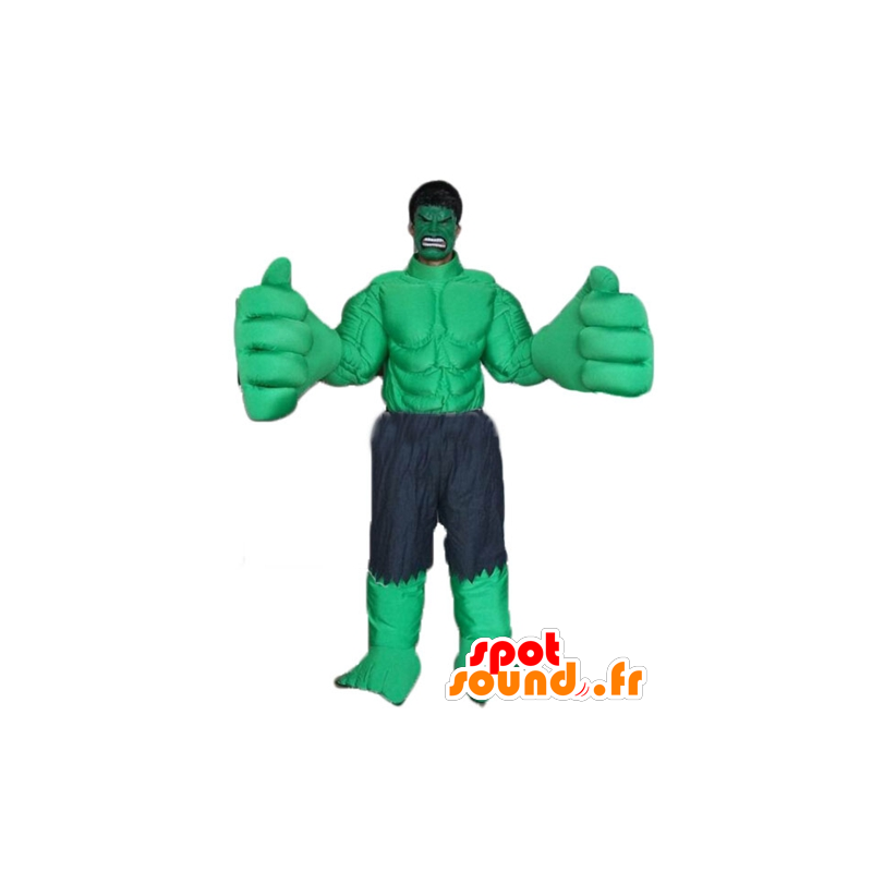 Mascot Hulk famoso personaje verde de Marvel - MASFR23349 - Personajes famosos de mascotas