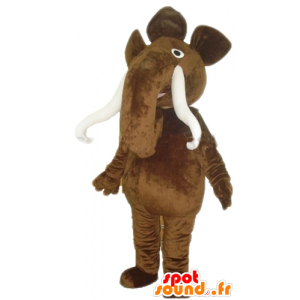 Maskot stor brun mammut, med store støttenner - MASFR23350 - utdødde dyr Maskoter