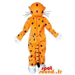 Mascotte de tigre orange, blanc et noir, avec des lunettes - MASFR23352 - Mascottes Tigre