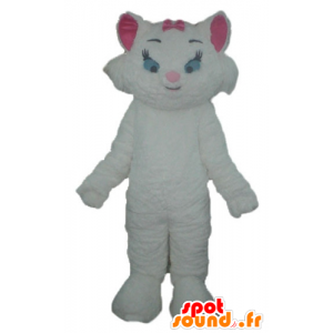 Mascot of Mary, the famous white kitten Aristocats - MASFR23359 - Mascots famous characters