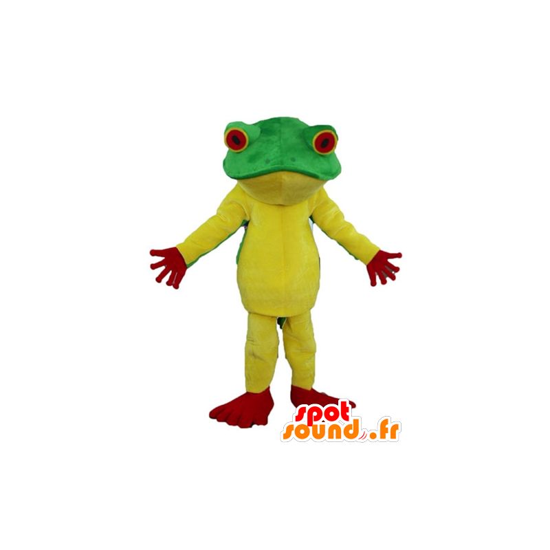 Gele kikker mascotte, rood en groen, zeer succesvol - MASFR23361 - Forest Animals Gele kikker mascotte, rood en groen, zeer succesvol - MASFR23361 - Forest Animals