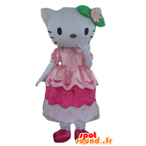 Mascot av den berømte katten Hello Kitty rosa kjole - MASFR23363 - Hello Kitty Maskoter