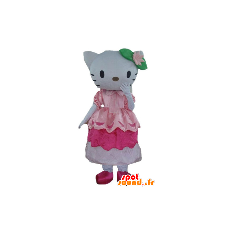 Mascote do famoso gato Olá Kitty vestido rosa - MASFR23363 - Hello Kitty Mascotes