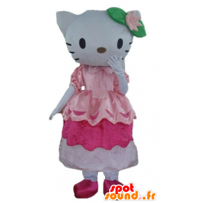 Mascotte du célèbre chat Hello Kitty en robe rose - MASFR23363 - Mascottes Hello Kitty