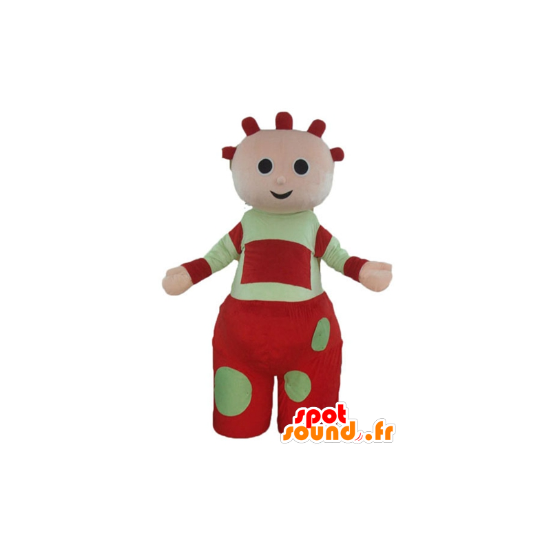 Doll bambola gigante mascotte, rosso e verde - MASFR23364 - Umani mascotte