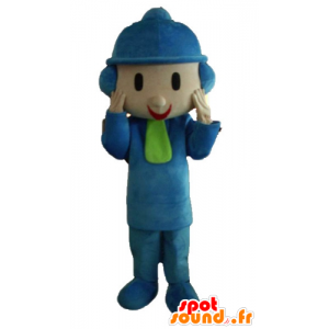 Child mascot dressed in winter attire with a hat - MASFR23369 - Mascots child