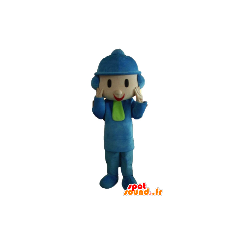 Child mascot dressed in winter attire with a hat - MASFR23369 - Mascots child