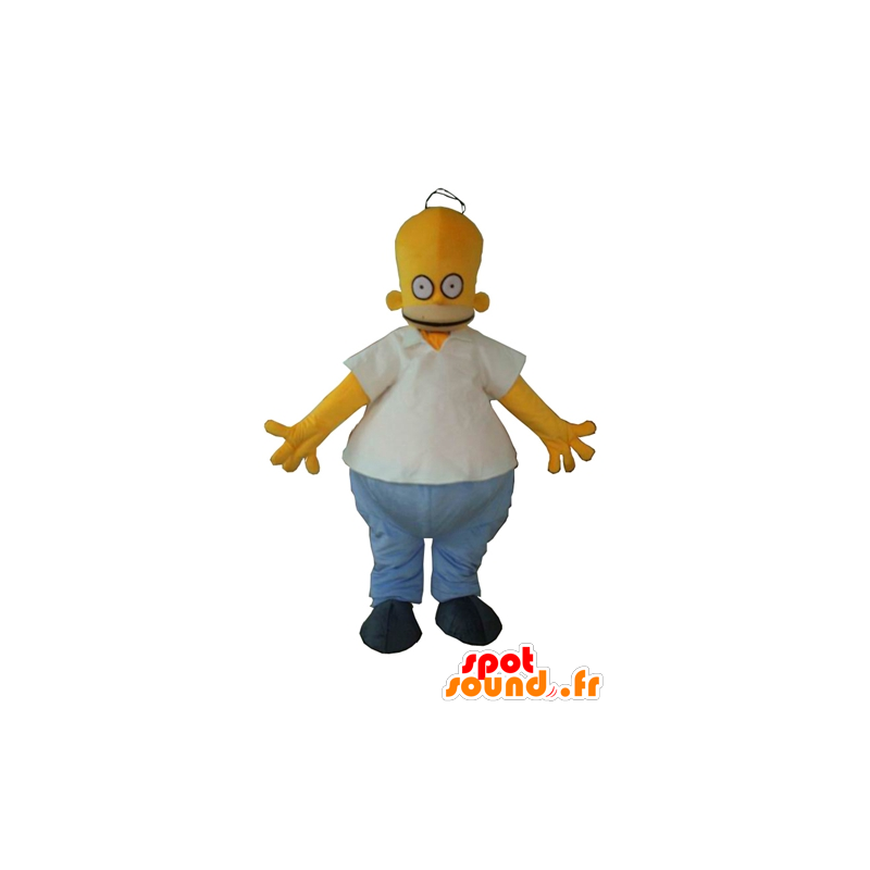 Mascotte de Homer Simpson, célèbre personnage de dessin animé - MASFR23373 - Mascottes Les Simpson