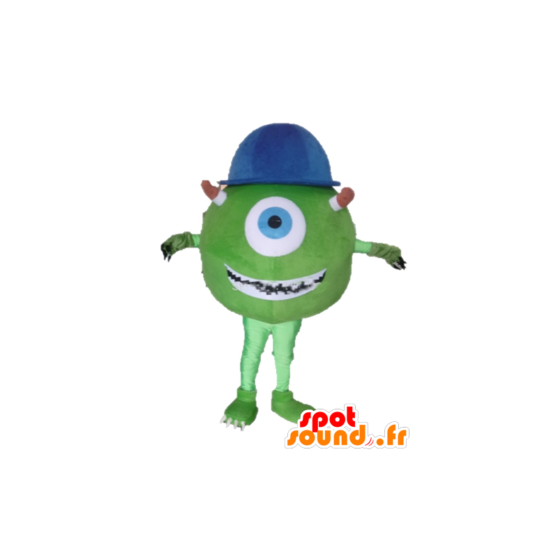 Mascot Mike Wazowski beroemde personage uit Monsters en Co. - MASFR23377 - Monster & Cie Mascottes