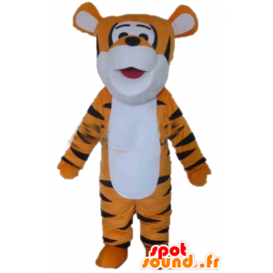 Orange tiger mascot, white and black, Tigger - MASFR23381 - Tiger mascots