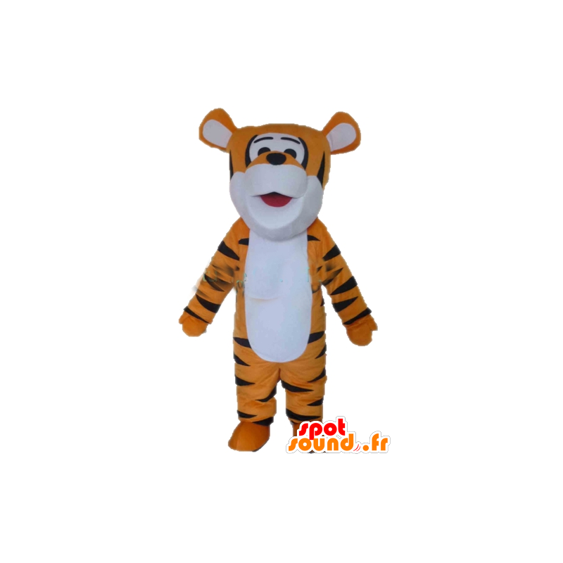 Orange, vit och svart tigermaskot, Tigger - Spotsound maskot