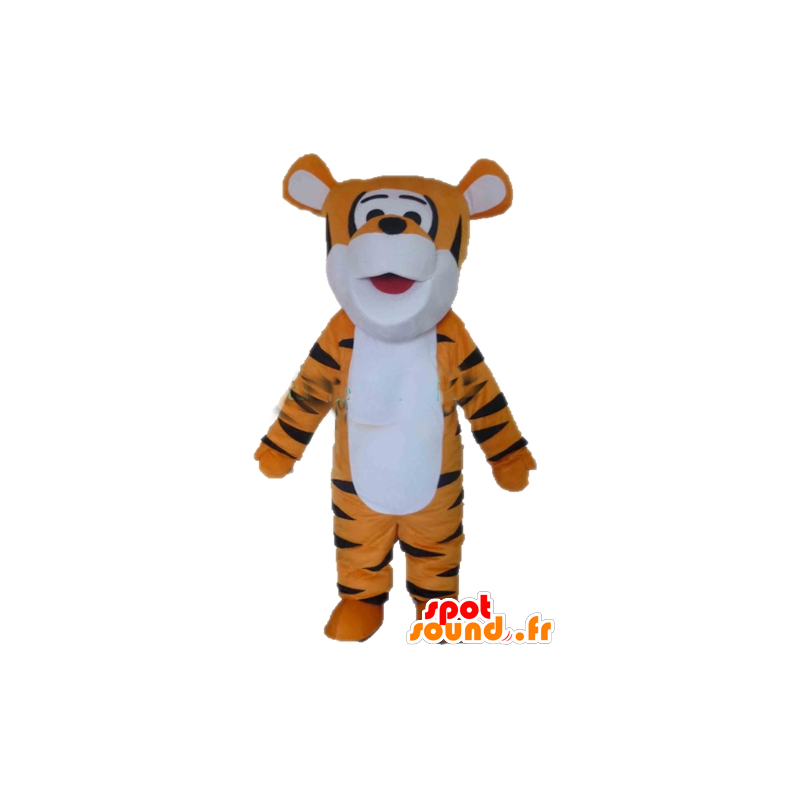 Tigre arancione mascotte, bianco e nero, Tigger - MASFR23381 - Mascotte tigre